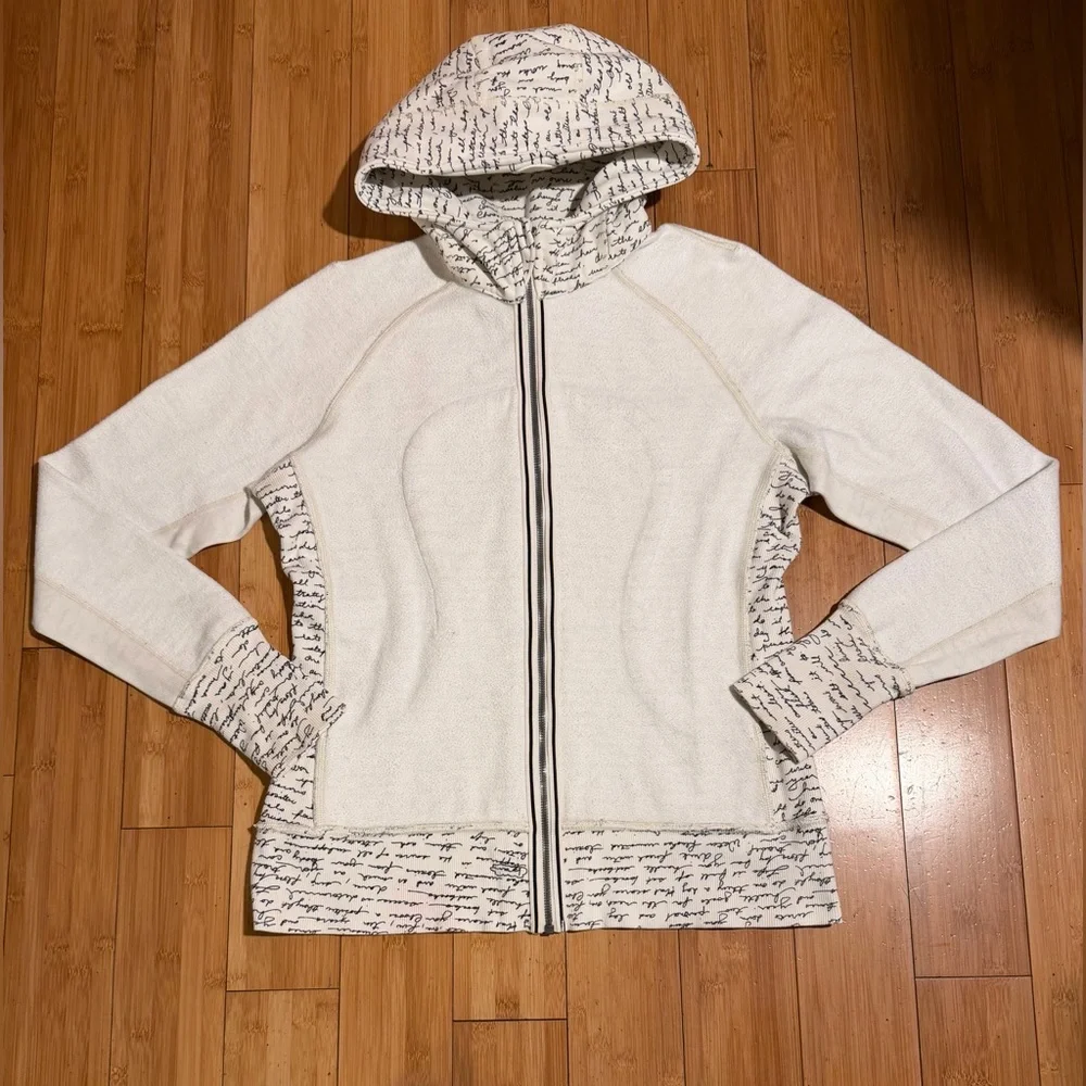 lululemon athletica White Hoodie with Black Script - Picture 4 of 16